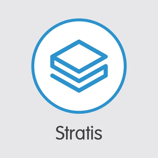 Stratis - Logo der Kryptowährung. — Stockvektor