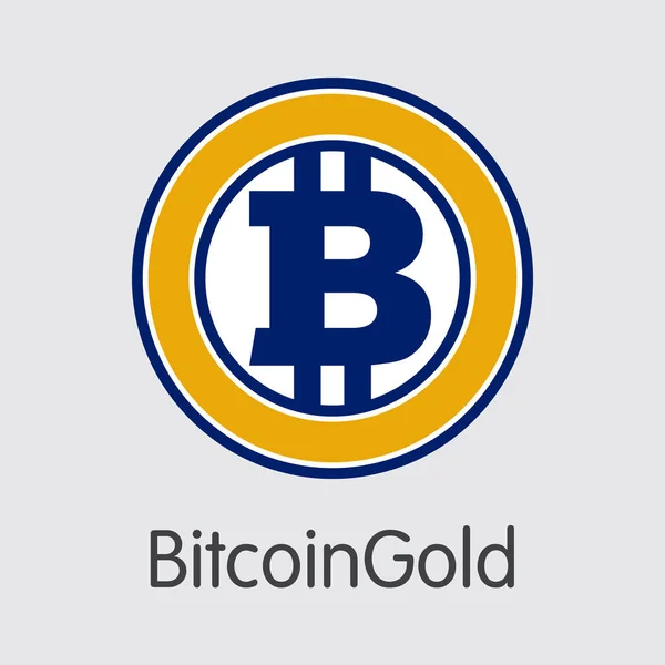 Bitcoingold - kryptovaluta logotyp. — Stock vektor