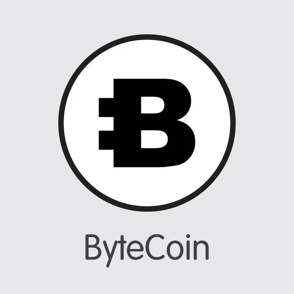 ByteCoin - Criptomoneda Logo . — Archivo Imágenes Vectoriales