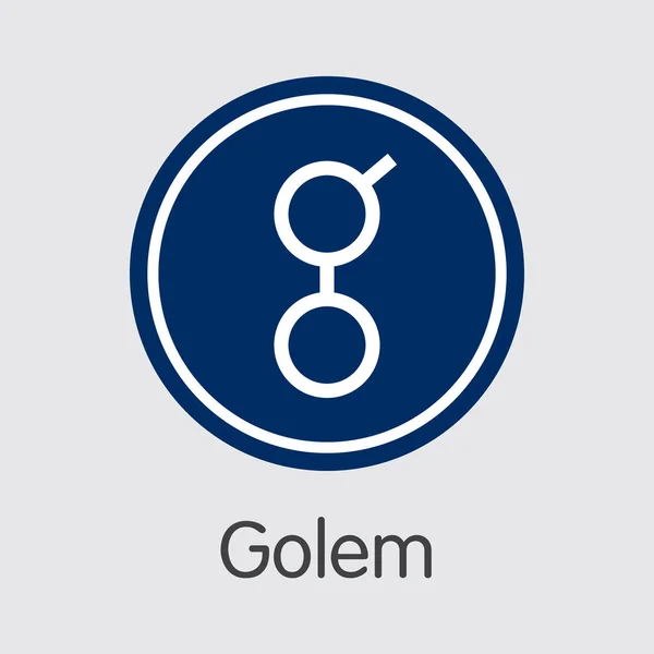 Golem - Cryptocurrency Logo. — Stok Vektör