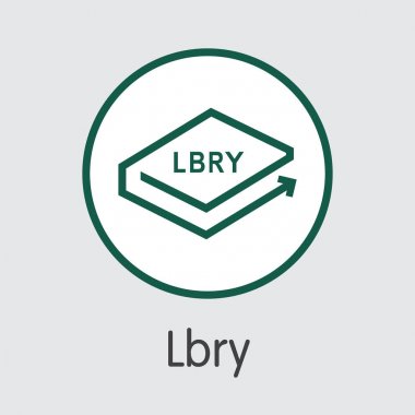 Lbry Cryptocurrency - renkli Logo vektör.