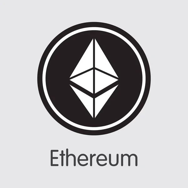 Ethereum Cryptocurrency - Vector gekleurde Logo. — Stockvector