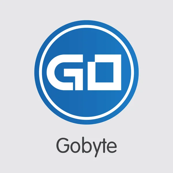 Gobyte Cryptocurrency - renkli Logo vektör. — Stok Vektör