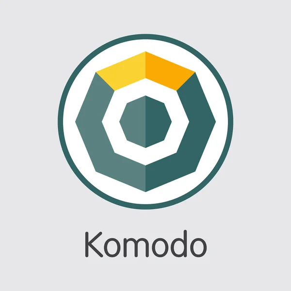 Komodo Kryptowährung - vektorfarbenes Logo. — Stockvektor