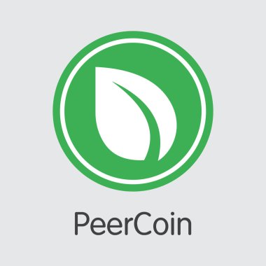Peercoin - Cryptocurrency renkli Logo.