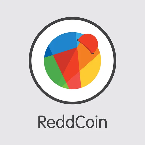 ReddCoin Criptomoeda - logotipo colorido do vetor . — Vetor de Stock