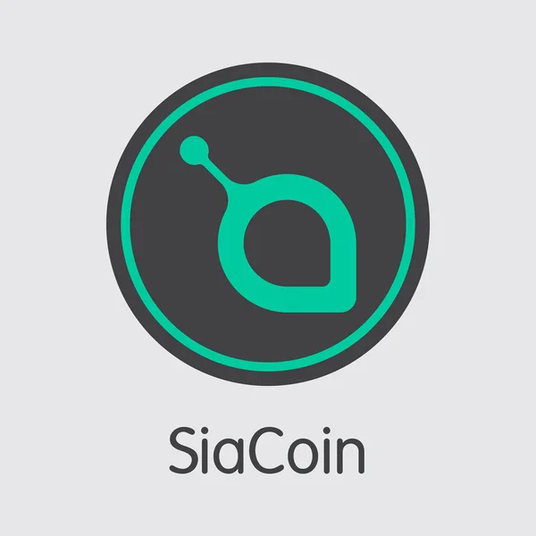 Siacoin - kryptovaluta-färgade logotypen. — Stock vektor