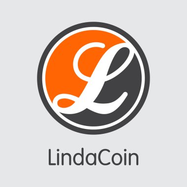 Lindacoin Cryptocurrency - Vector Pictogram. clipart
