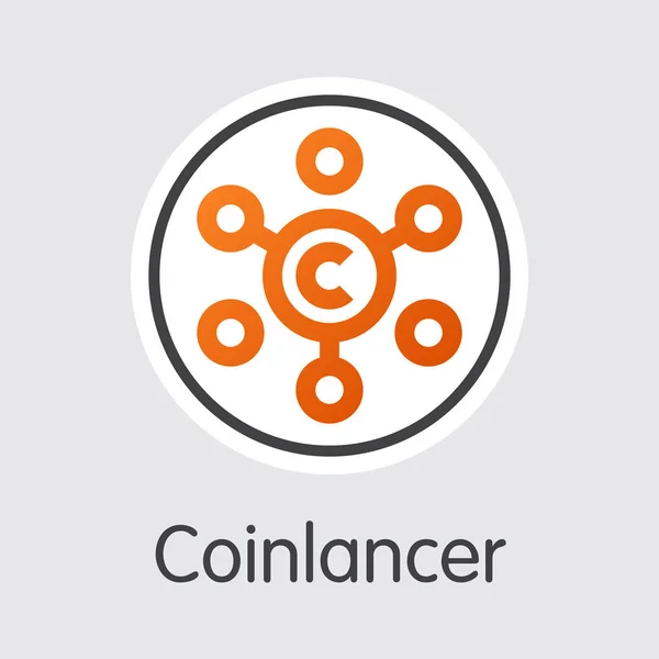 Coinlancer - значок Web криптографических валюты. — стоковый вектор