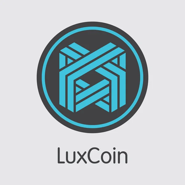 Luxcoin - virtuele valuta munt illustratie. — Stockvector