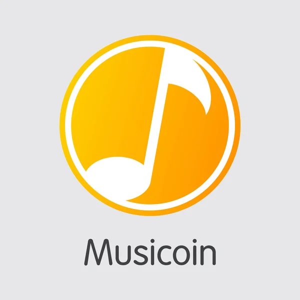 Musicoin kryptograficznych waluty - Vector Icon. — Wektor stockowy