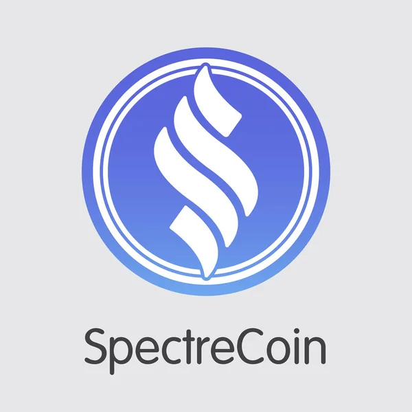 Spectrecoin kryptovaluta - vektor Web Icon. — Stock vektor