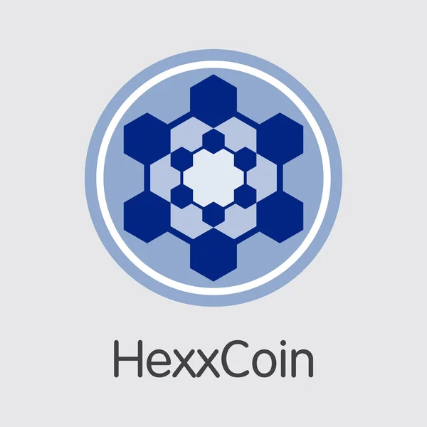 Hexxcoin digitale valuta. Vector Hxx munt Pictogram. — Stockvector