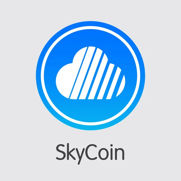 Skycoin - krypto valuta-ikonen. — Stock vektor
