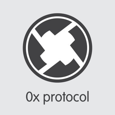 iletişim kuralı dijital para x 0. Vektör Zrx grafik sembolü.