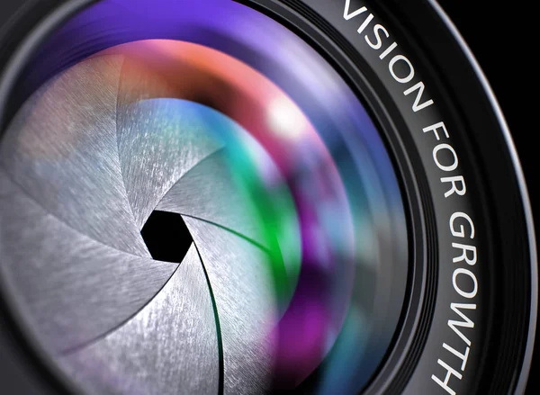 Visão para o conceito de crescimento na lente da câmera reflexa . — Fotografia de Stock