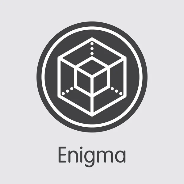 Enigma - kryptovaluta Illustration. — Stock vektor