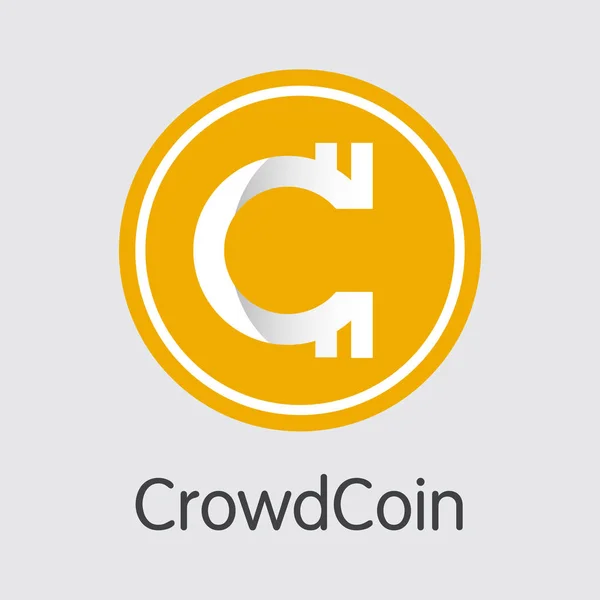 Crowdcoin Crypto valuta munt. Vectorelement redundancy check. — Stockvector