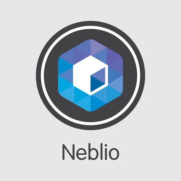 Neblio Crypto Currency - Vector Web Icon. — Stock Vector
