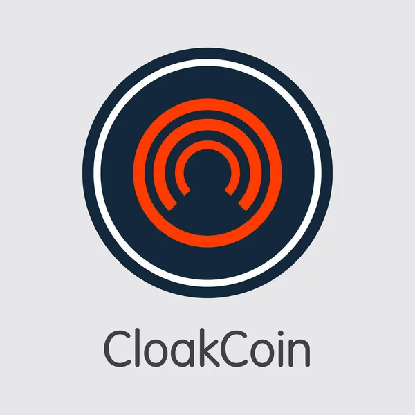 Cloakcoin virtuele valuta - Vector teken pictogram. — Stockvector