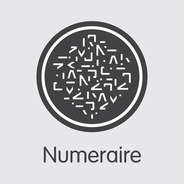 Numeraire - kryptografiska valuta piktogram. — Stock vektor