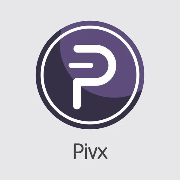 Pivx Blockchain Cryptocurrency Coin. Vector Logo of PIVX. — Stock Vector