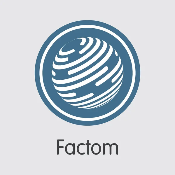 Factom-Cryptocurrency 아이콘. — 스톡 벡터