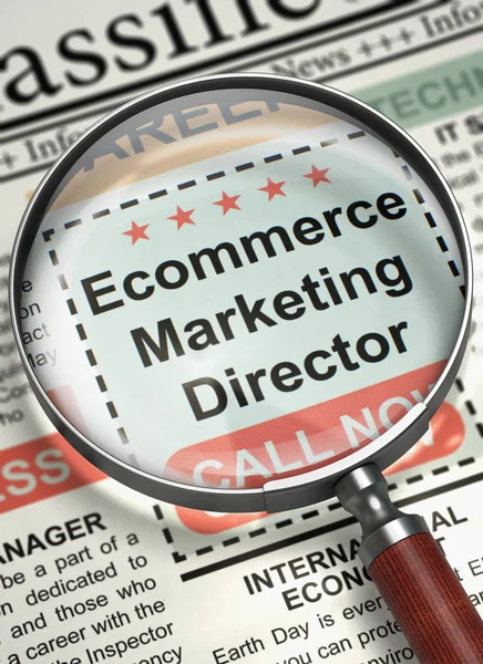 Ecommerce Marketing Director Wanted. 3D. — Stock Photo, Image