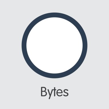 Bayt - Blockchain Cryptocurrency grafik sembolü.