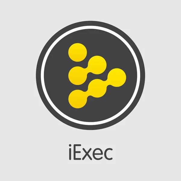 Iexec - цепочка криптовалют. Векторный RLC Элемент . — стоковый вектор