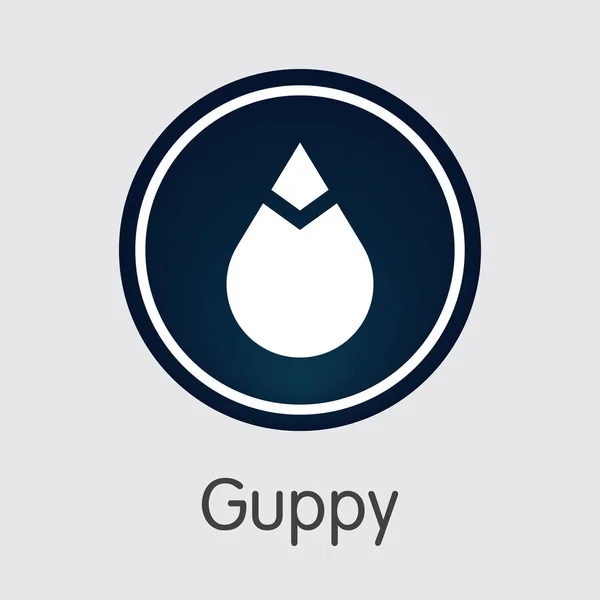 Guppy Cripto Moneda. Elemento GUP vectorial . — Vector de stock