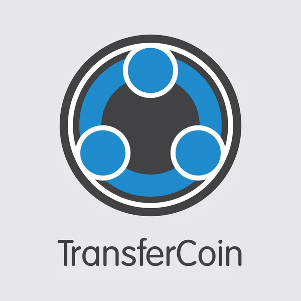 Transfercoin Kripto para birimi para. Vektör piktogram TX. — Stok Vektör
