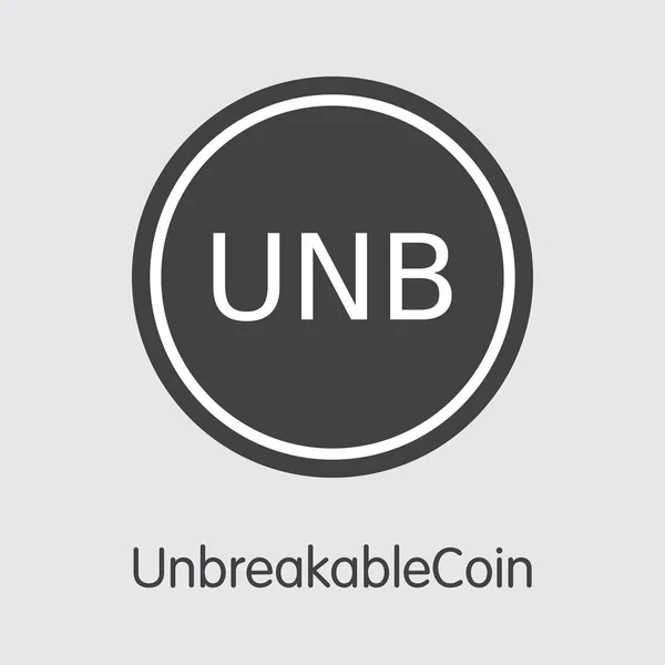 Unbreakablecoin-Cryptocurrency 硬币象形文字. — 图库矢量图片