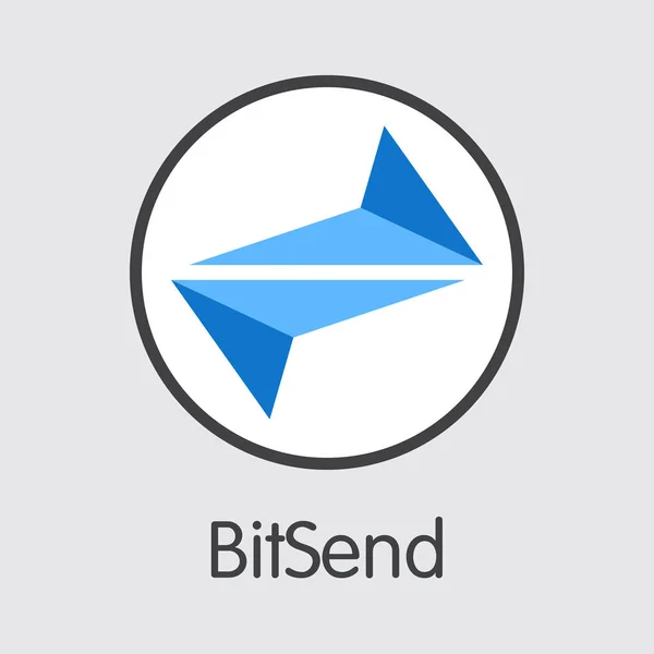 Bitsend - Crypto elemento de moneda . — Vector de stock