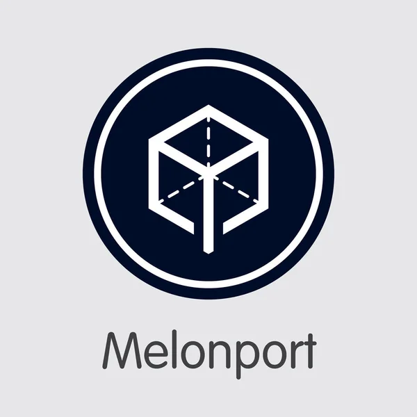 Melonport - Cryptocurrency Pictogram. — Wektor stockowy