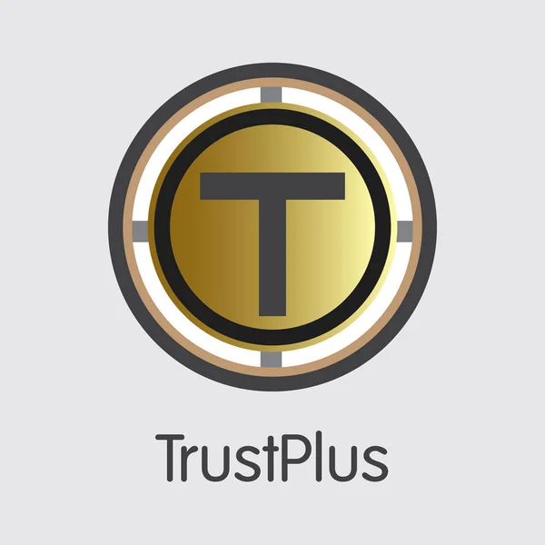 Trustplus - Cryptocurrency Element. — Stockvector