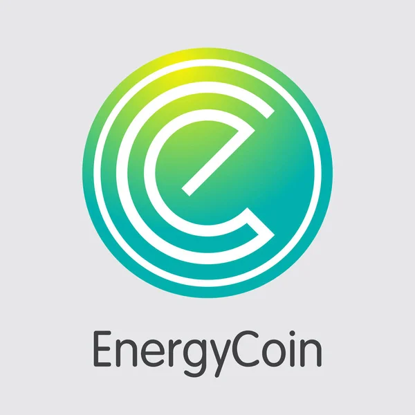 Energycoin digitale valuta. Vector Enrg teken pictogram. — Stockvector