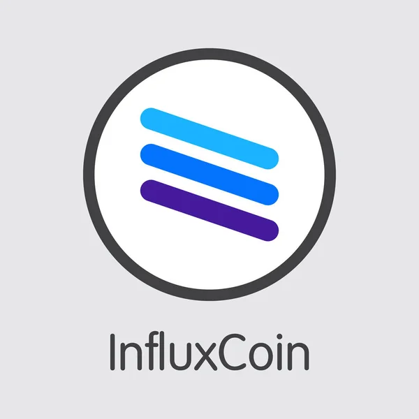 Influxcoin digitale valuta - Vector teken handel. — Stockvector