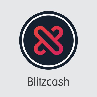 Blitzcash Kripto para birimi para. Vektör Logo Blitz.