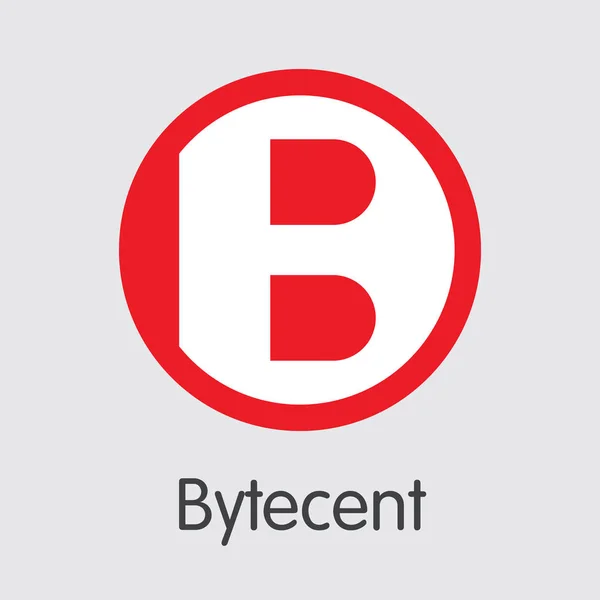 Bytecent Blockchain Cryptocurrency。矢量 Byc 交易标志. — 图库矢量图片