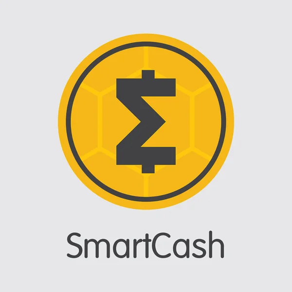 Smartcash Digitální měna - vektor piktogram Symbol. — Stockový vektor