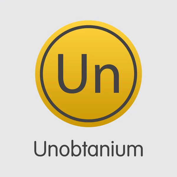 Unobtanium Virtual Currency Coin. Векторная знаковая икона ООН . — стоковый вектор