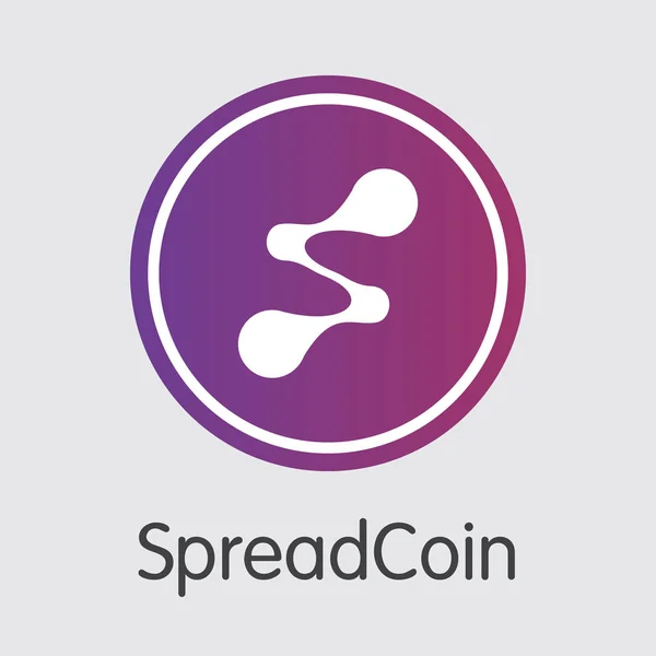 Spreadcoin εικονικό νόμισμα - λογότυπο φορέα. — Διανυσματικό Αρχείο