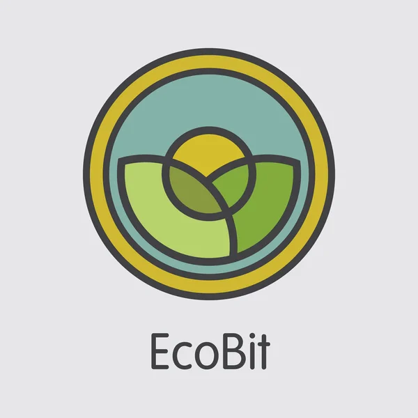 Ecobit - dijital para grafik sembolü. — Stok Vektör