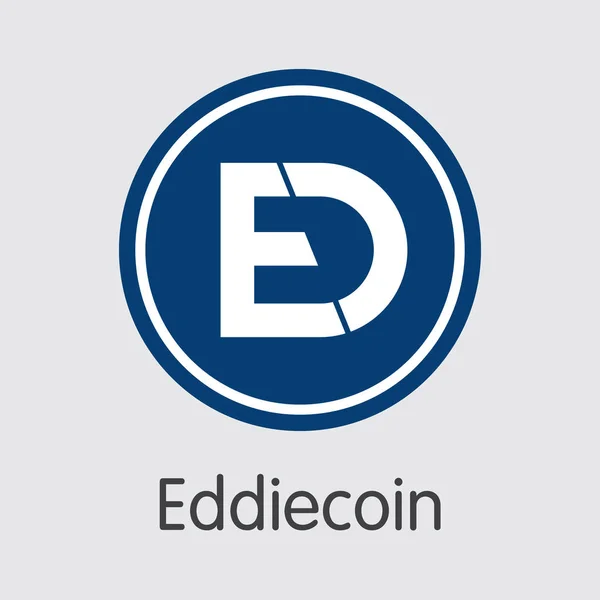 Eddiecoin Cryptocurrency - munt vectorillustratie. — Stockvector
