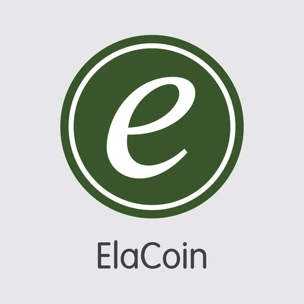 Elacoin cryptografische valuta. Vector Elc munt Pictogram. — Stockvector