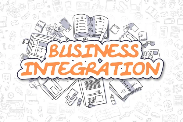 Business Integration - Doodle Orange Text. — Stock Photo, Image