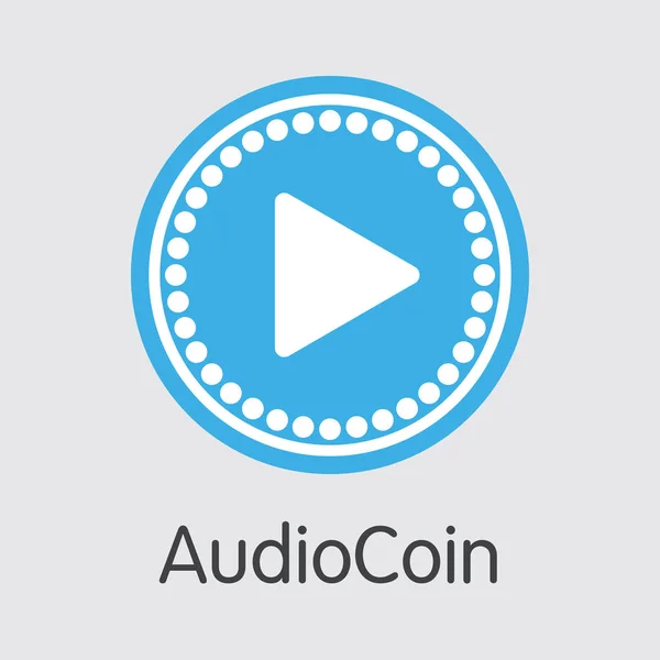 Audiocoin - Ilustración de moneda digital . — Archivo Imágenes Vectoriales