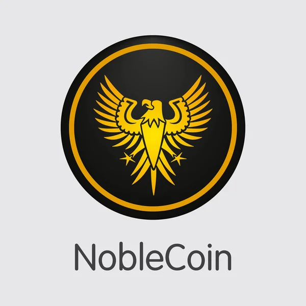 Noblecoin Crypto valuta - vektor mynt piktogram. — Stock vektor