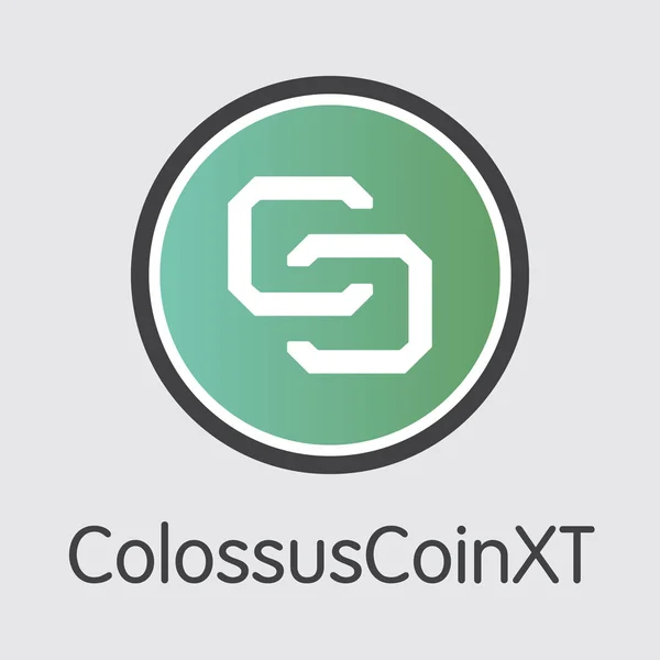 Colossuscoinxt - digitale valutasymbool. — Stockvector